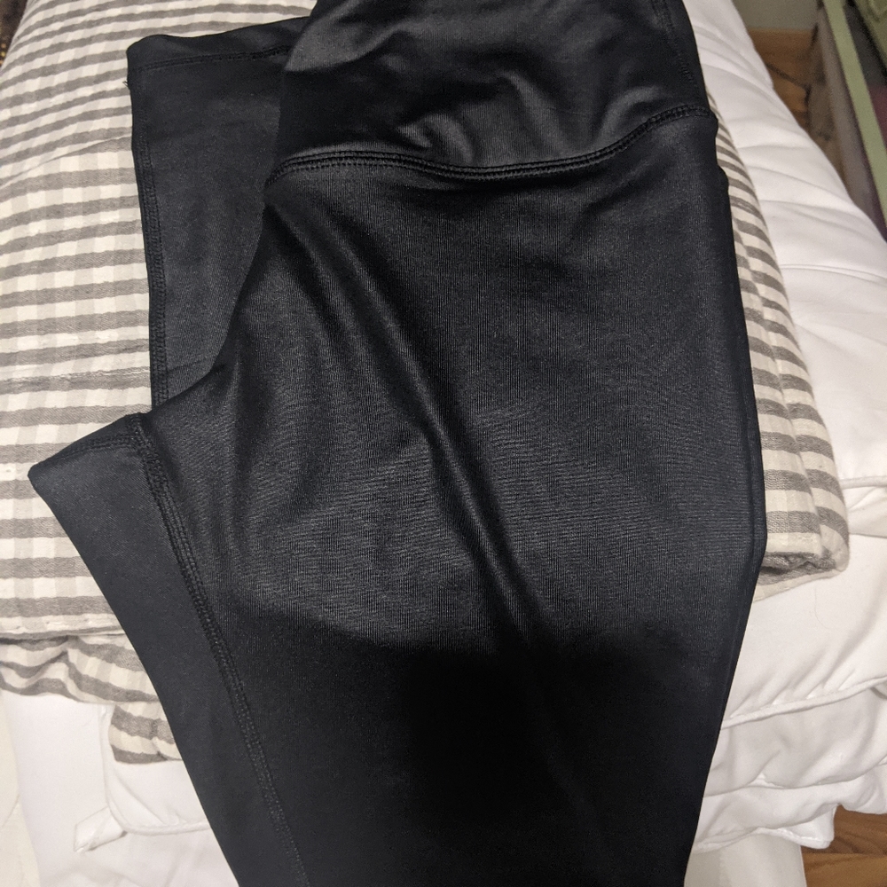 90 degrees by reflex high shine black leggings